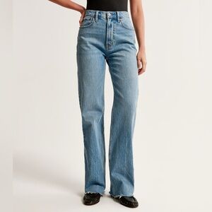 Abercrombie & Fitch High Rise 90s Relaxed Jean Medium Wash